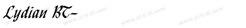 Lydian BT字体转换